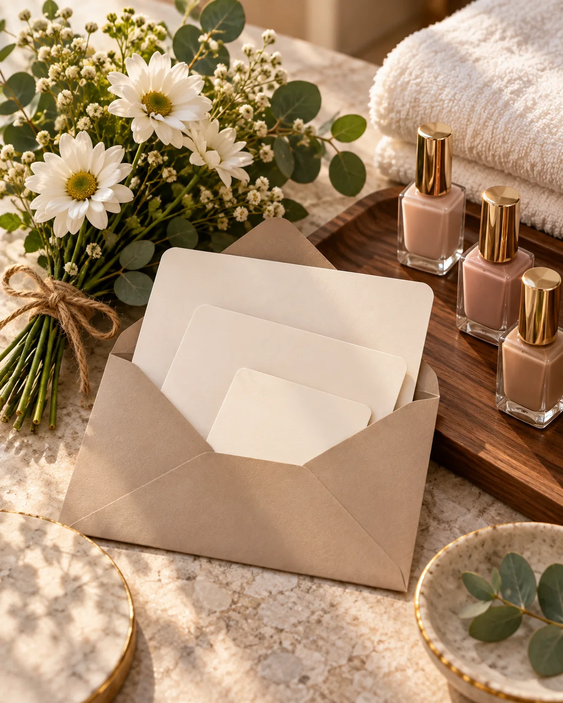 Carte-cadeau fête de la Famille avec marguerites